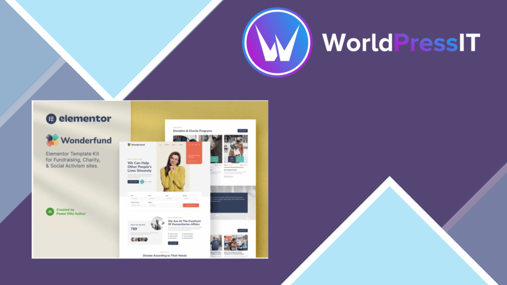 Wonderfund – Fundraising and Charity Elementor Template Kit