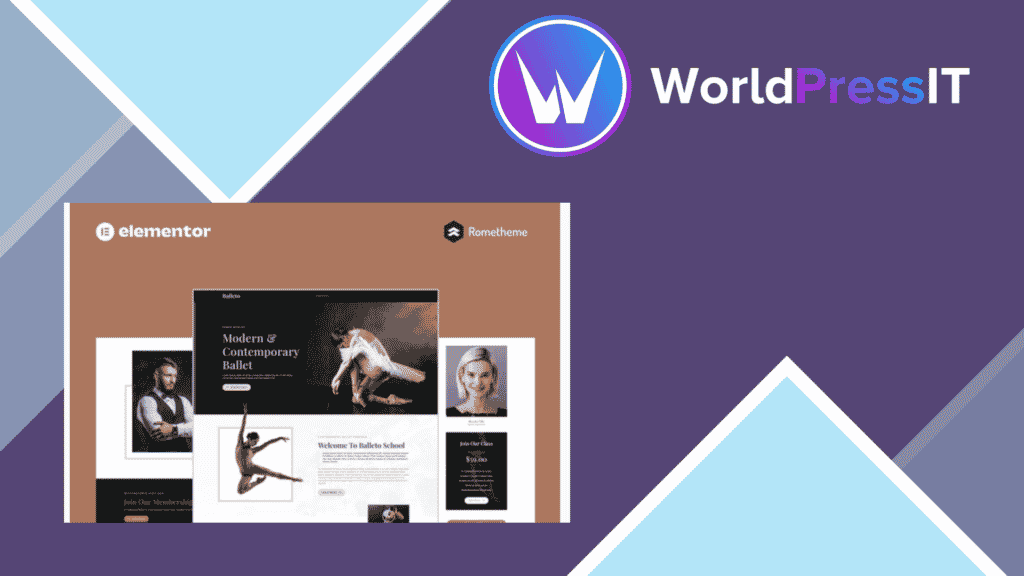 Balleto - Ballet School Elementor Pro Full Site Template Kit