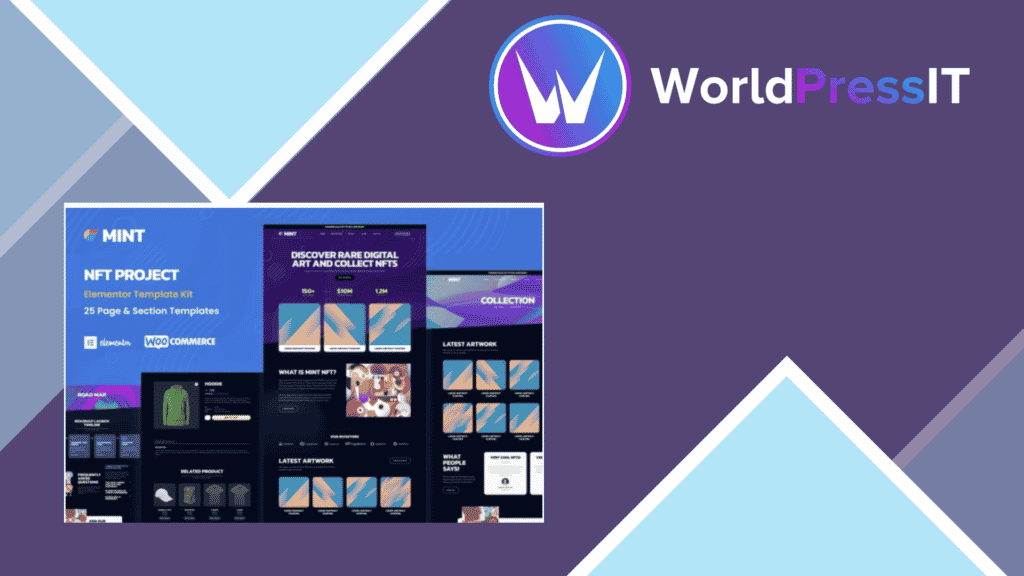 Mint - NFT Projects and Portfolio WooCommerce Elementor Template Kit