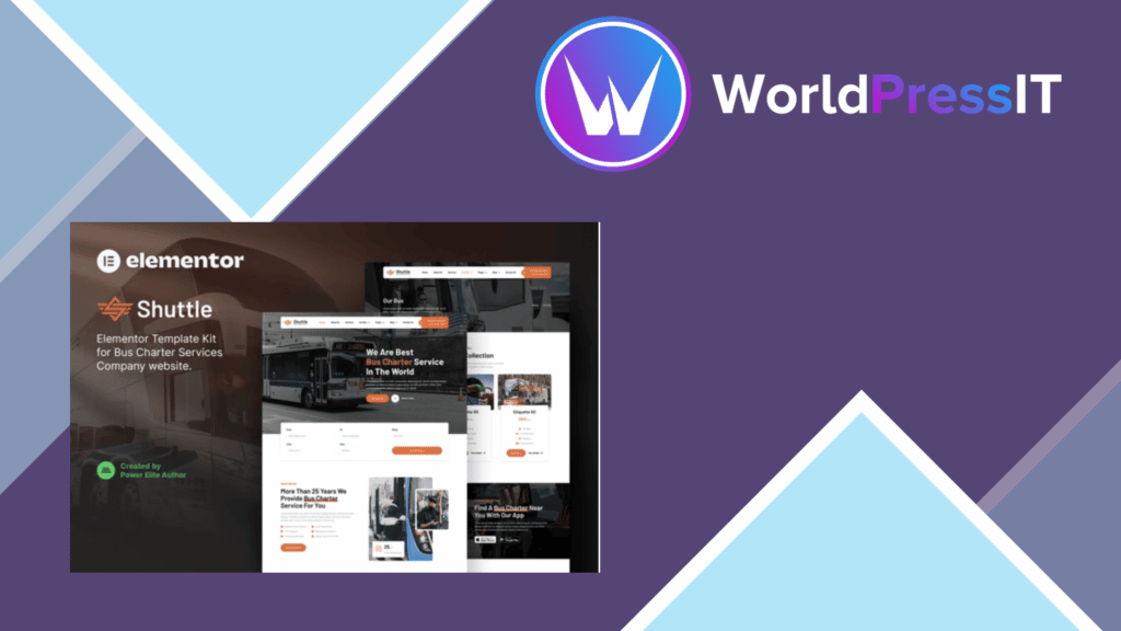 Shuttle – Bus Charter Service and Transport Company Elementor Template Kit
