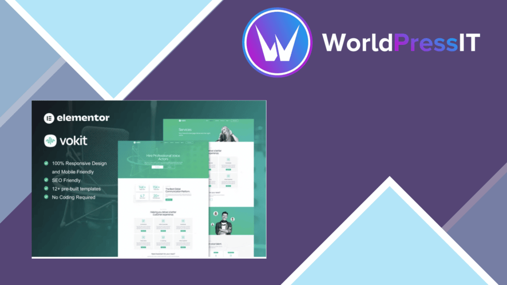 VoKit - Voice Over Services Elementor Template Kit