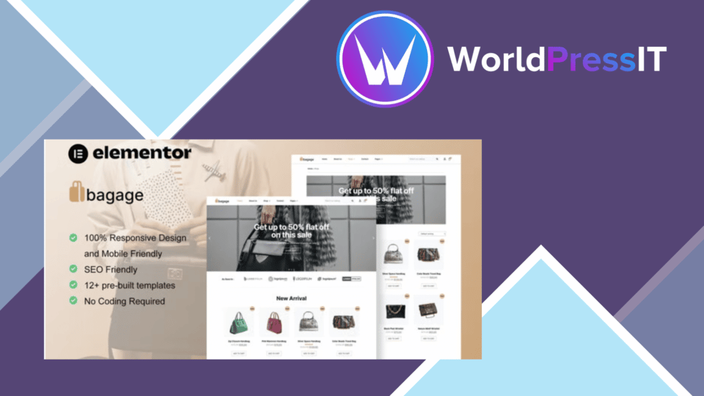 Bagage - Woocommerce Bag Store Elementor Pro Template Kit