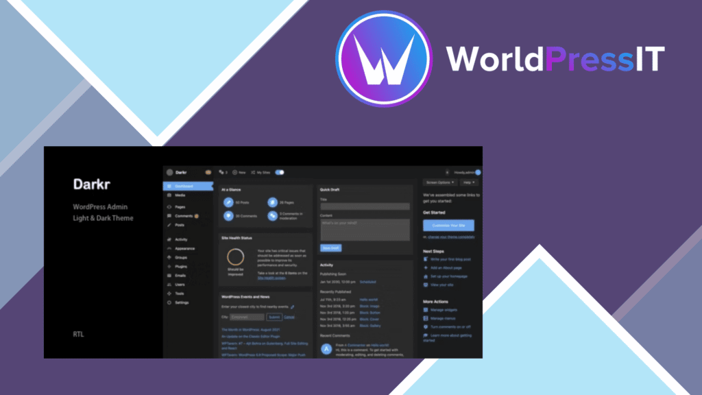 Darkr - WordPress Admin Light and Dark Theme