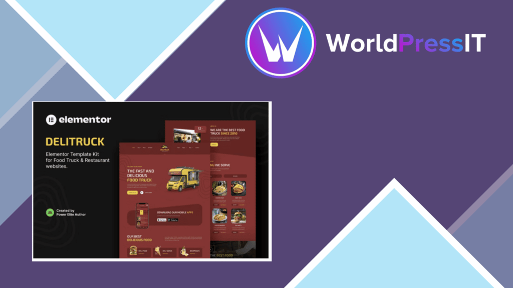 Delitruck – Food Truck and Restaurant Elementor Template Kit