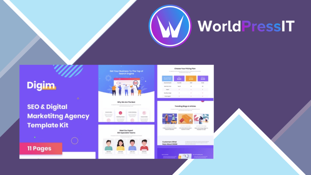 Digim - SEO and Digital Marketing Elementor Template Kit