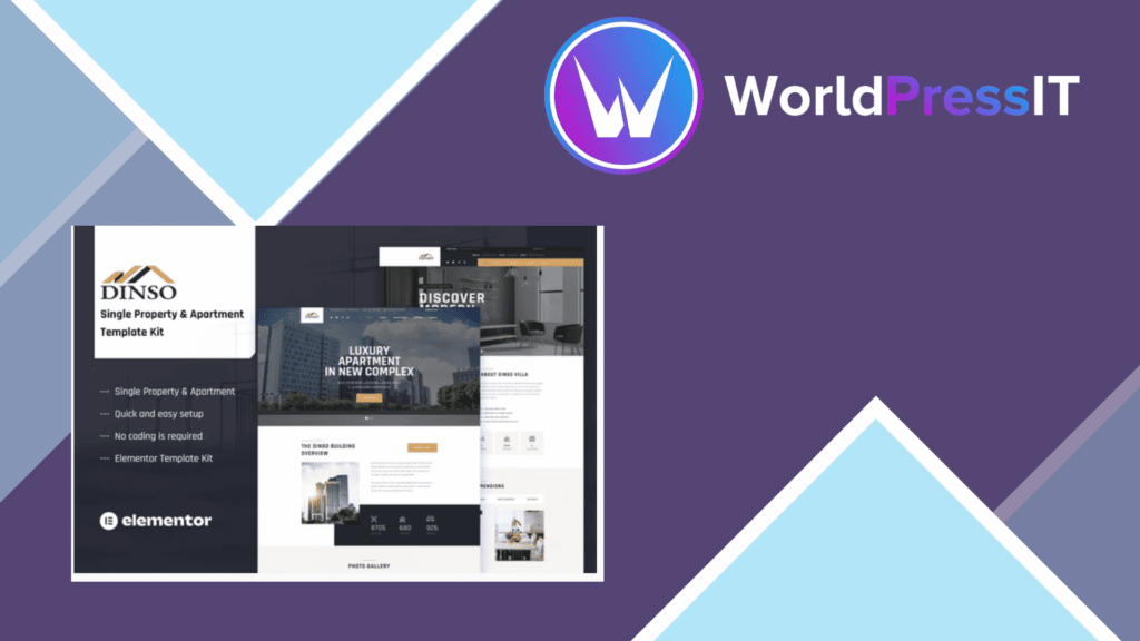 Dinso - Single Property and Apartment Elementor Template Kit