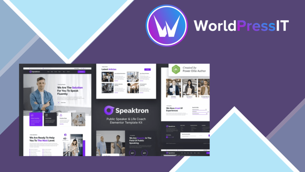 Speaktron – Public Speaker and Life Coach Elementor Template Kit