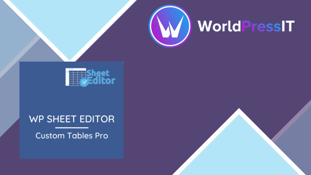 WP Sheet Editor – Custom Tables Pro