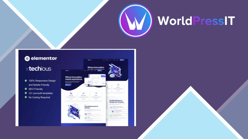 Xtechious - Saas and Digital Tech Company Elementor Template Kit