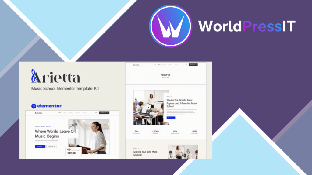 Arietta - Music School Elementor Template Kit