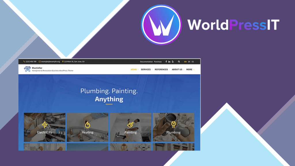 BlueCollar - Handyman and Renovation Business WordPress Theme