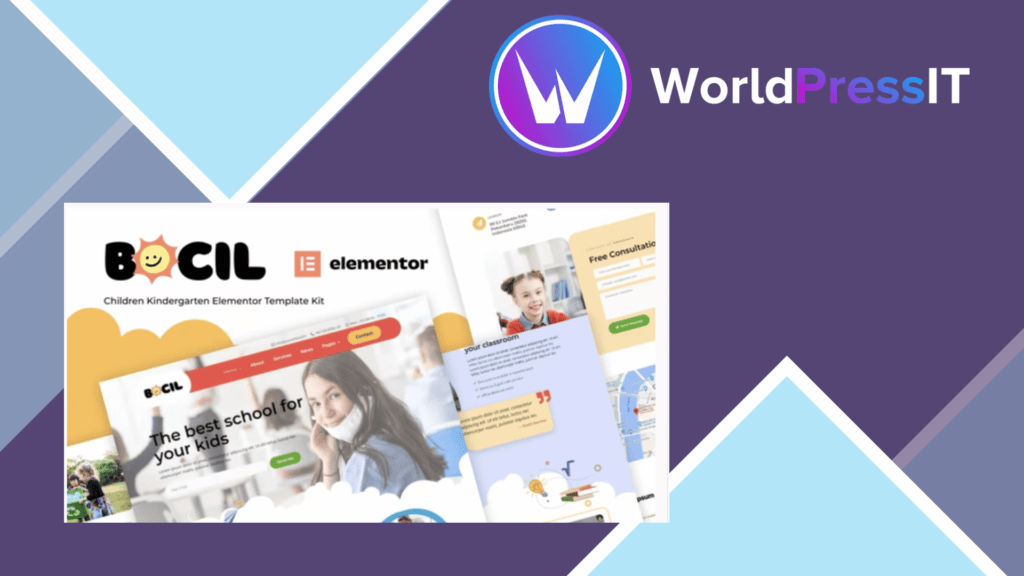 Bocil - Children Kindergarten Elementor Template Kit