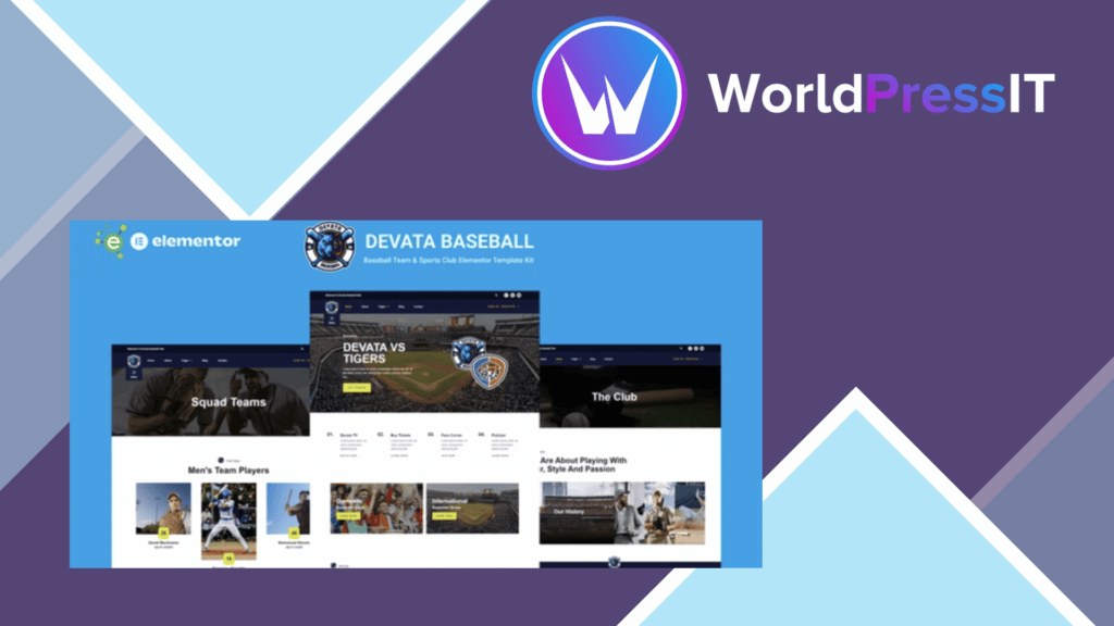 Devata - Baseball Team and Sports Club Elementor Template Kit