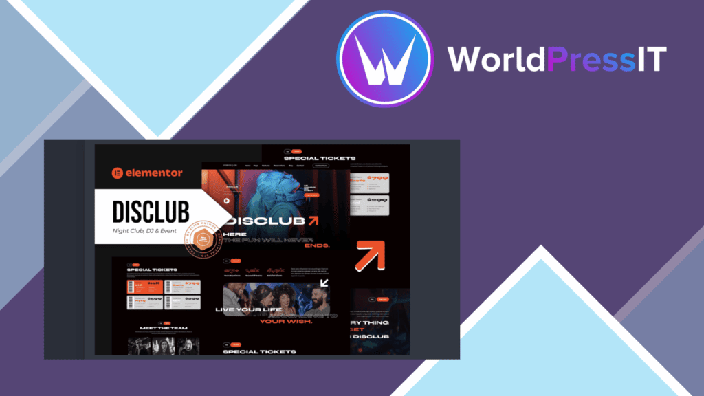 Disclub - Night Club DJ and Events Elementor Pro Template Kit