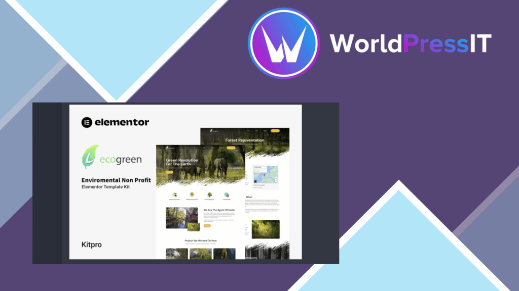 Ecogreen - Environmental Non Profit Elementor Template Kit