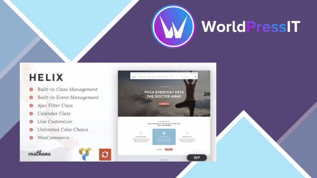 Helix – Yoga Club Calendar WordPress Theme