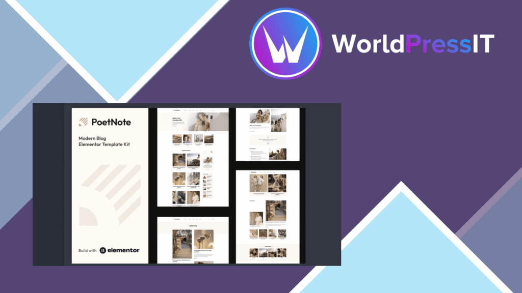 PoetNote - Modern Blog Elementor Pro Template Kit