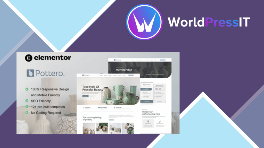 Pottero - Pottery and Ceramics Studio Elementor Template Kit
