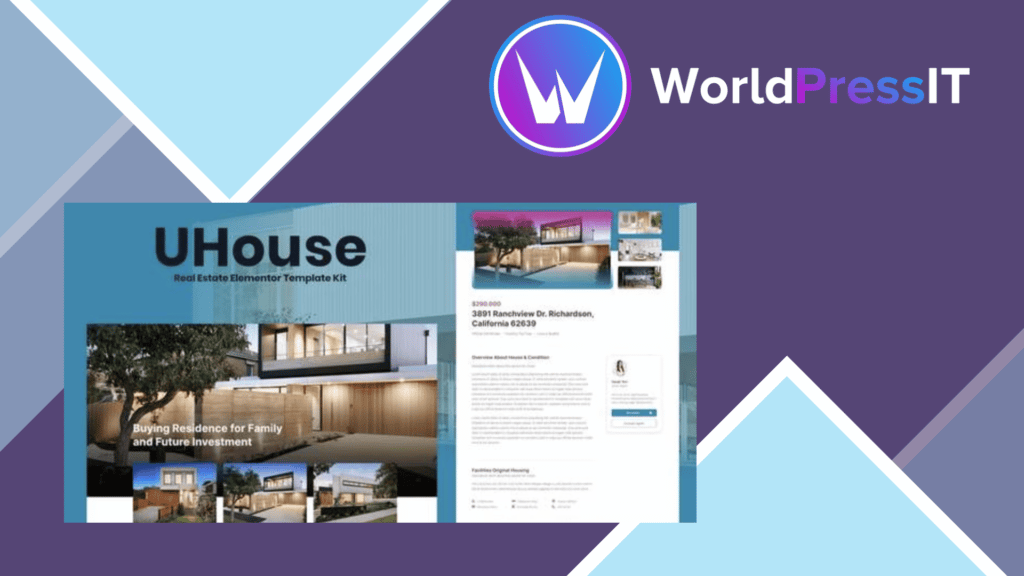 UHouse - Real Estate Elementor Template Kit
