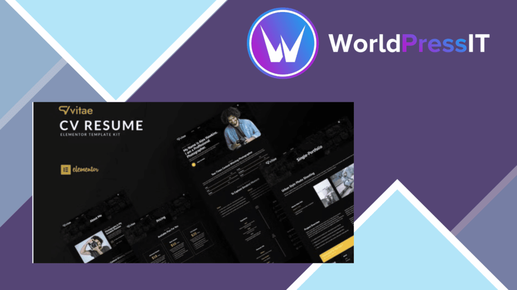 Vitae - CV Resume Elementor Template Kit