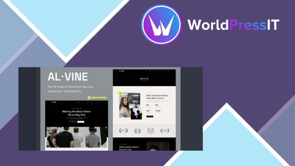 Alvine - Film and Video Production Service Elementor Template Kit