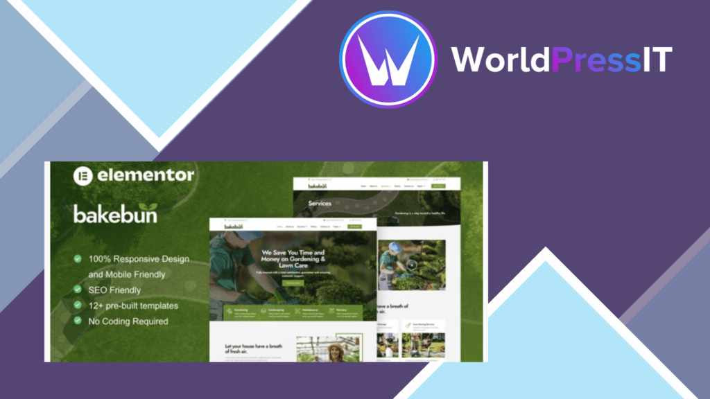 Bakebun - Landscape and Gardening Elementor Template Kit