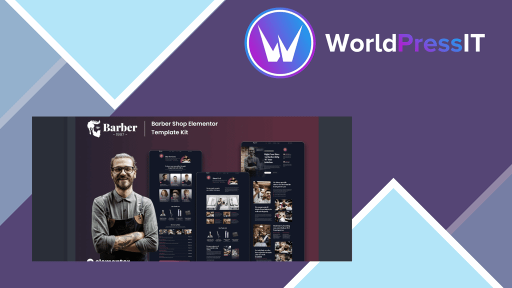 Barber 1997 - Barbershop Elementor Template Kits