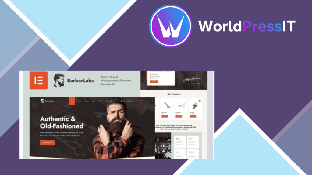 BarberLabs - Barber Shop Elementor Template Kit