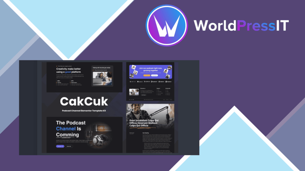 CakCuk - Podcast Channel Elementor Template Kit