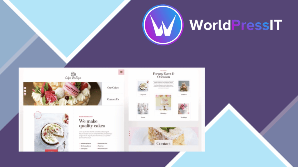 Cake Boutique - Cake Elementor Template Kit