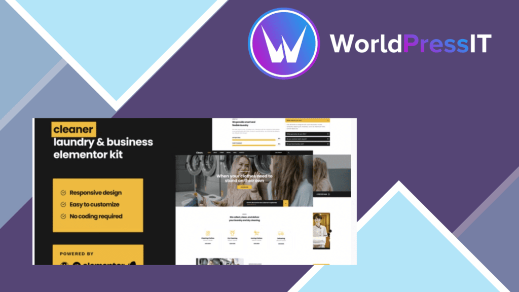 Cleaner - Laundry Business Elementor Template Kit