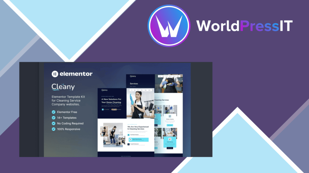 Cleany – Cleaning Service Company Elementor Template Kit