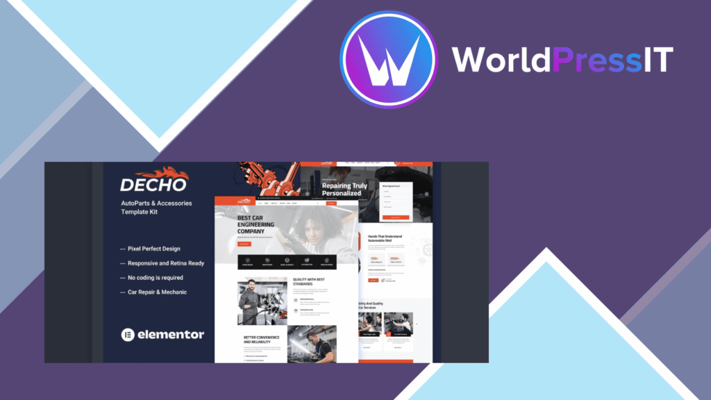 Decho - Car Repair Mechanic Template Kit
