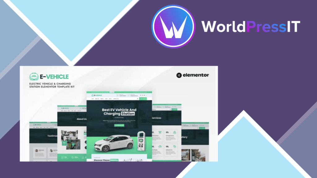 EVehicle - Electric Vehicle and Charging Station Elementor Template Kit