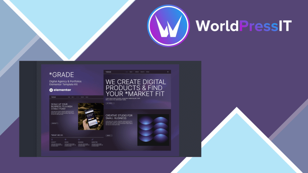 Grade - Creative Agency and Portfolios Elementor Template Kit