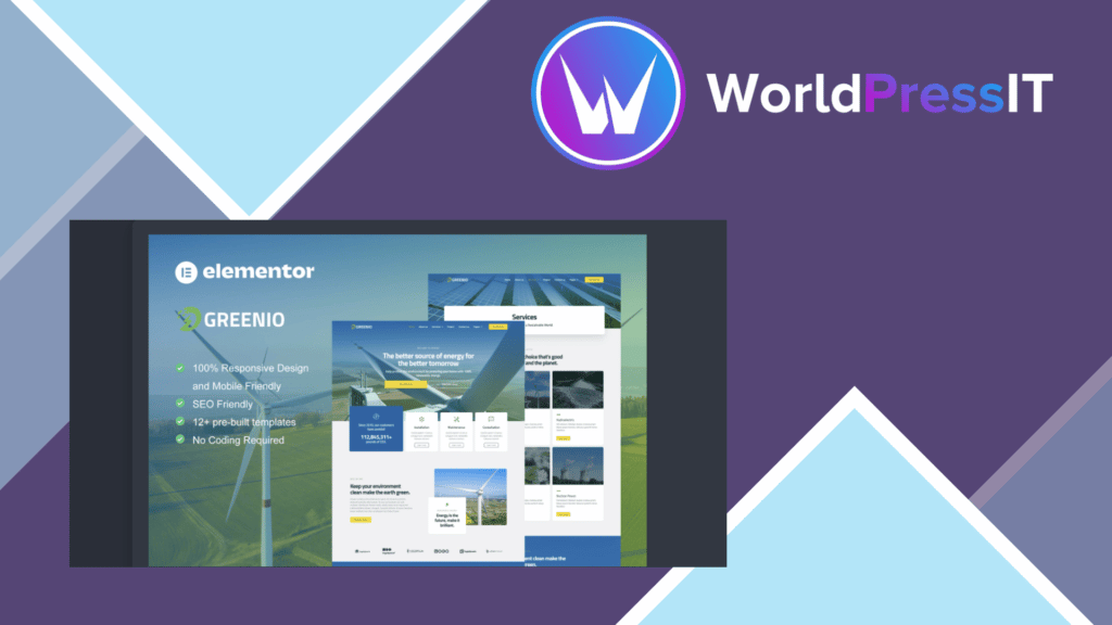 Greenio - Green Energy and Technology Company Elementor Template Kit