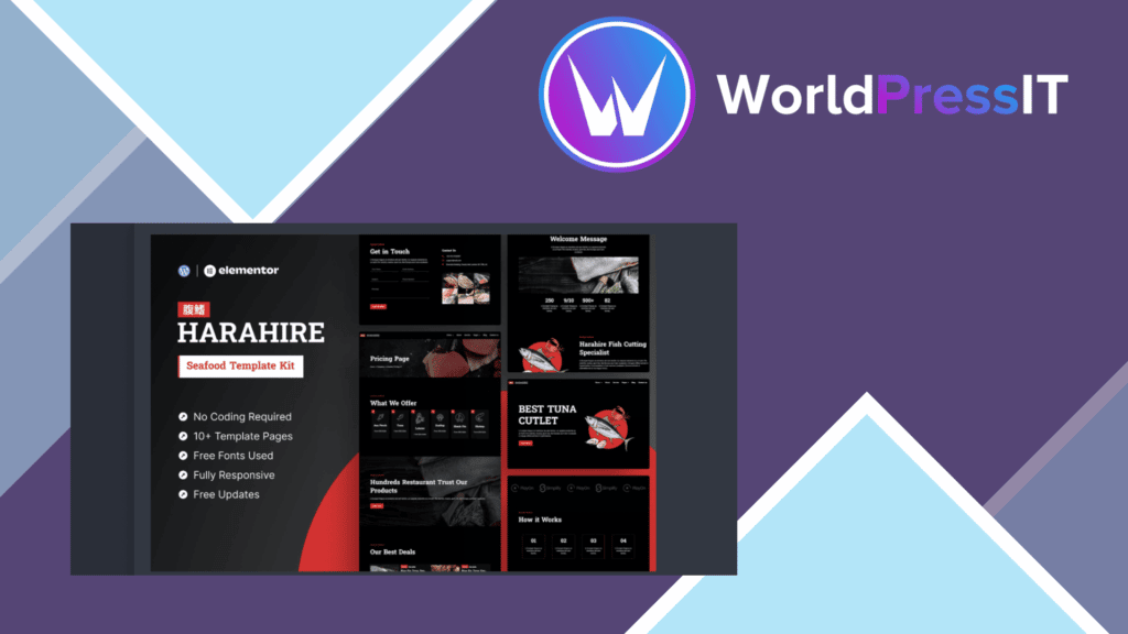 Harahire - Seafood Elementor Pro Template Kit