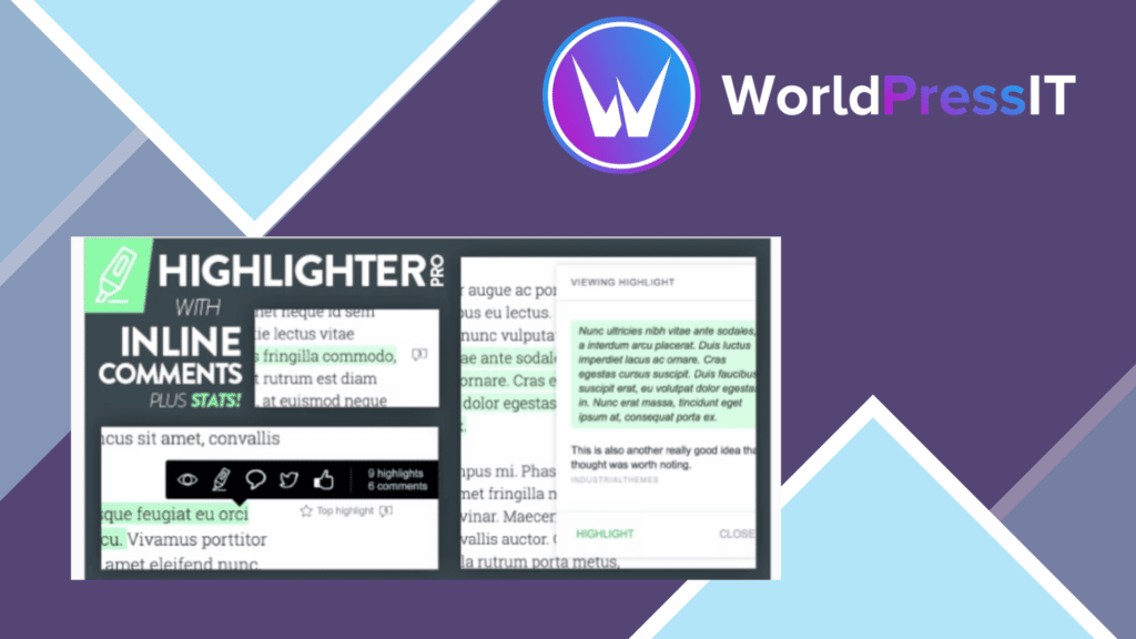 Highlighter Pro - A Medium.com-Inspired Text Highlighting and Inline Commenting Tool for WordPress