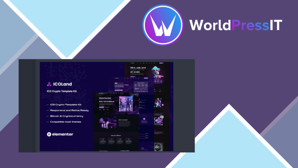 ICOLand - NFT Cryptocurrency Elementor Template Kit