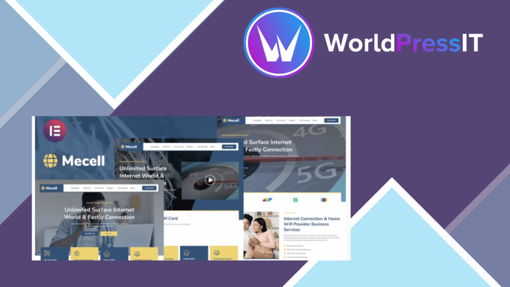 Mecell - Internet Connection and Home Wifi Business Services Elementor Template Kit