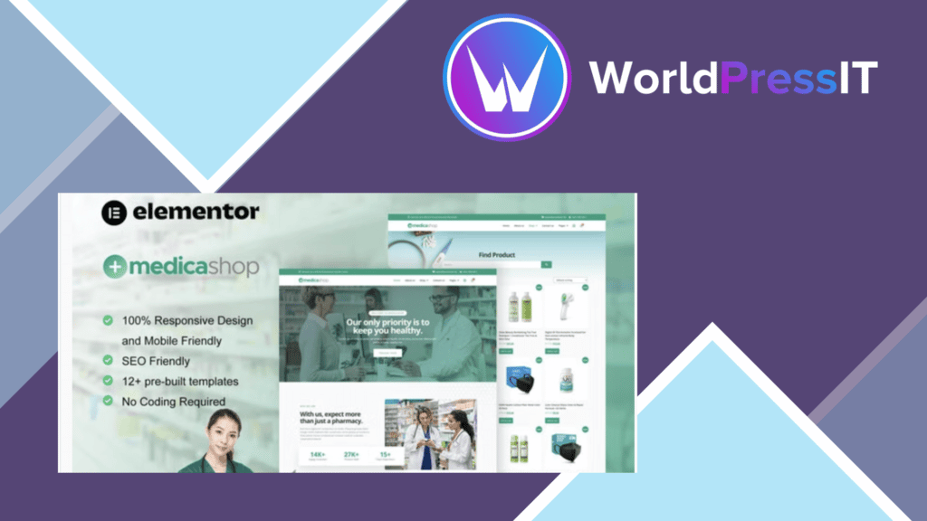 MedicaShop - Pharmacy and Medical Store Elementor Template Kit