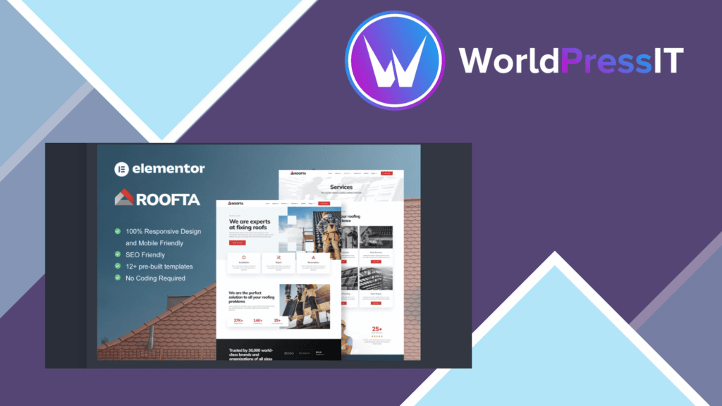 Roofta - Roofing Services Elementor Template Kit