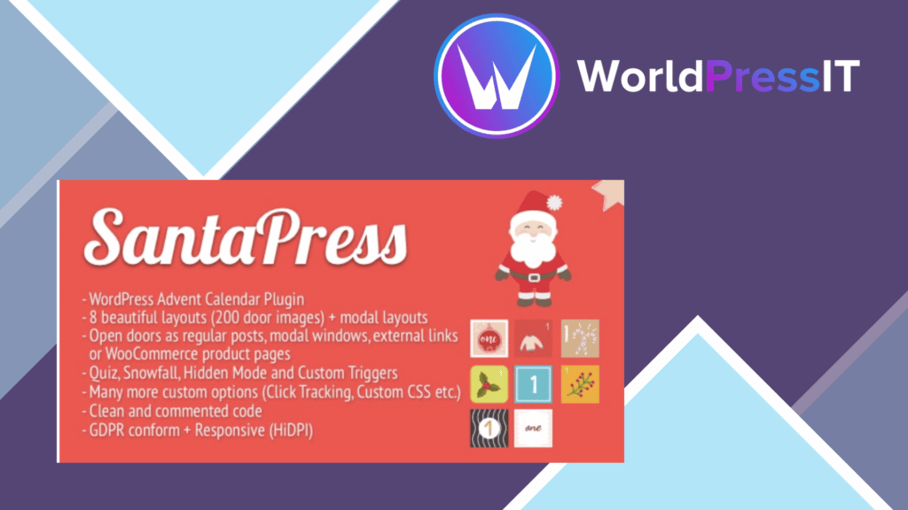 SantaPress – WordPress Advent Calendar Plugin and Quiz Download