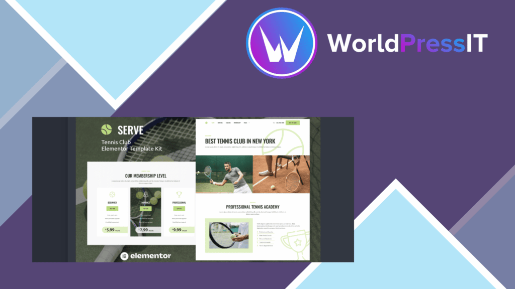 Serve - Tennis School and Sport Club Elementor Template Kit