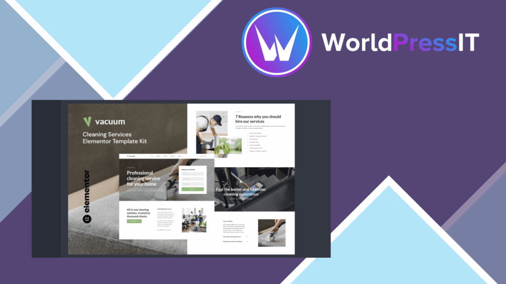 Vacuum - Cleaning Services Company Elementor Template Kit