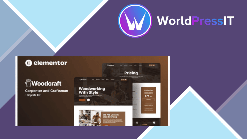 Woodcraft - Carpenter and Craftsman Elementor Template Kit