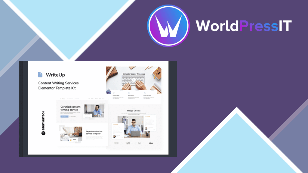 WriteUp - Content Writing Services Elementor Template Kit