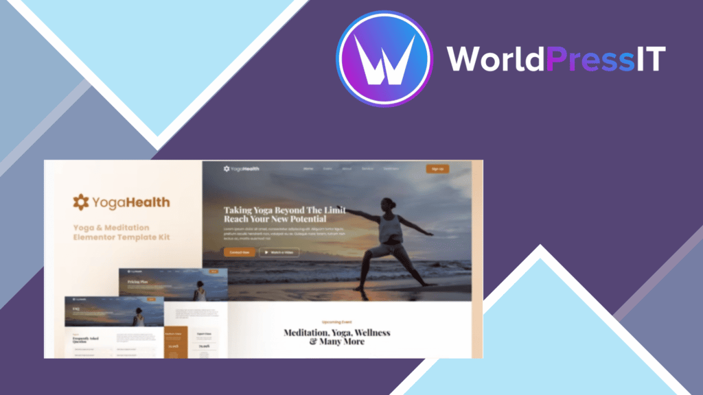 YogaHealth - Yoga and Meditation Elementor Template Kit