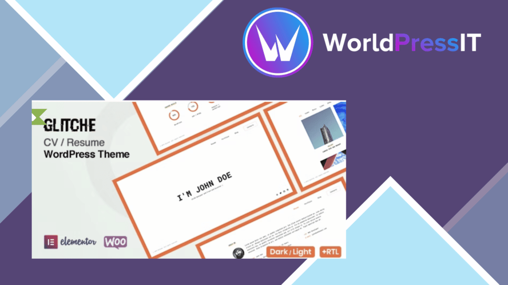 Glitche - CV WordPress Theme