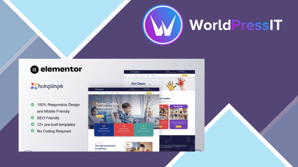 Hompimpa - Kindergarten and Child Care Elementor Template Kit